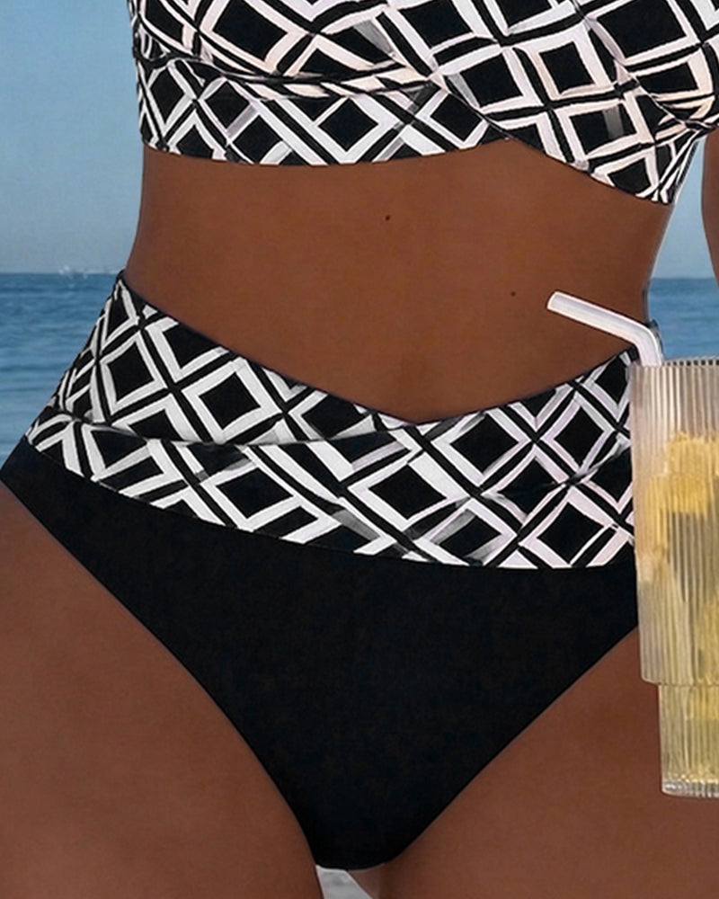 Bikini Valeria | Dos Piezas con Copa Sujetador y Estampado de Rombos