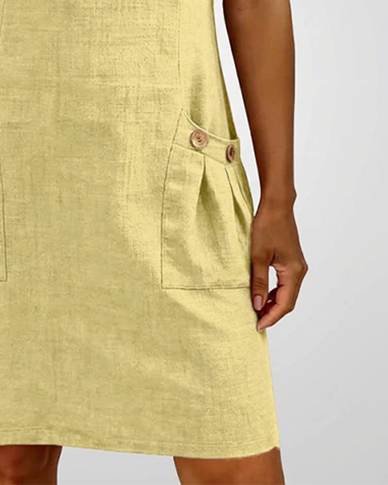 Vestido Camila | Algodón con Bolsillo de Cremallera