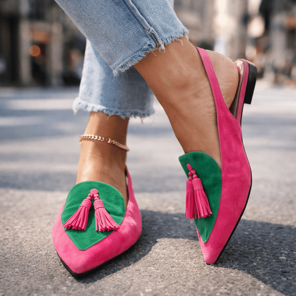 Eliza - Sandalias con Tiras y Borlas