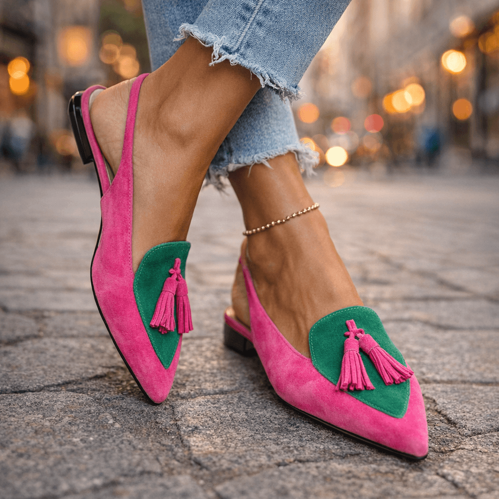 Eliza - Sandalias con Tiras y Borlas