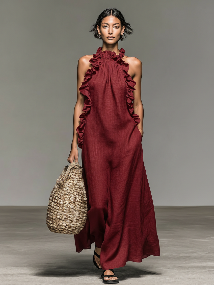 Lua - Vestido Maxi con Bolsillos
