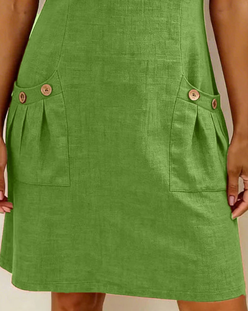 Vestido Camila | Algodón con Bolsillo de Cremallera