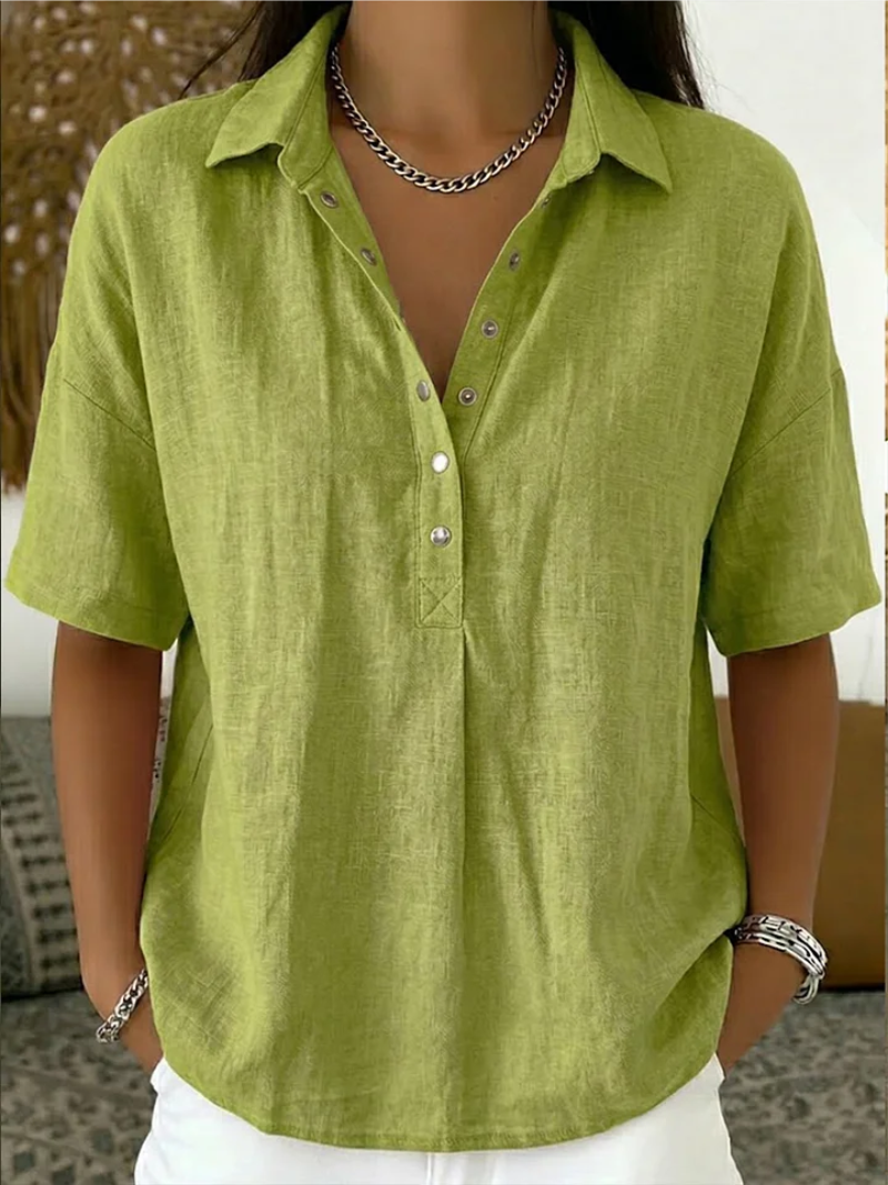 Blusa Tessa | Cuello y Detalle de Botones