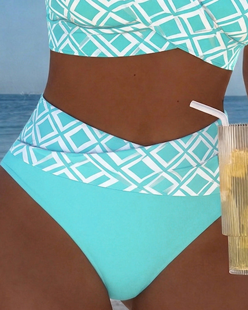 Bikini Valeria | Dos Piezas con Copa Sujetador y Estampado de Rombos