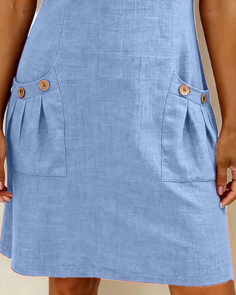Vestido Camila | Algodón con Bolsillo de Cremallera