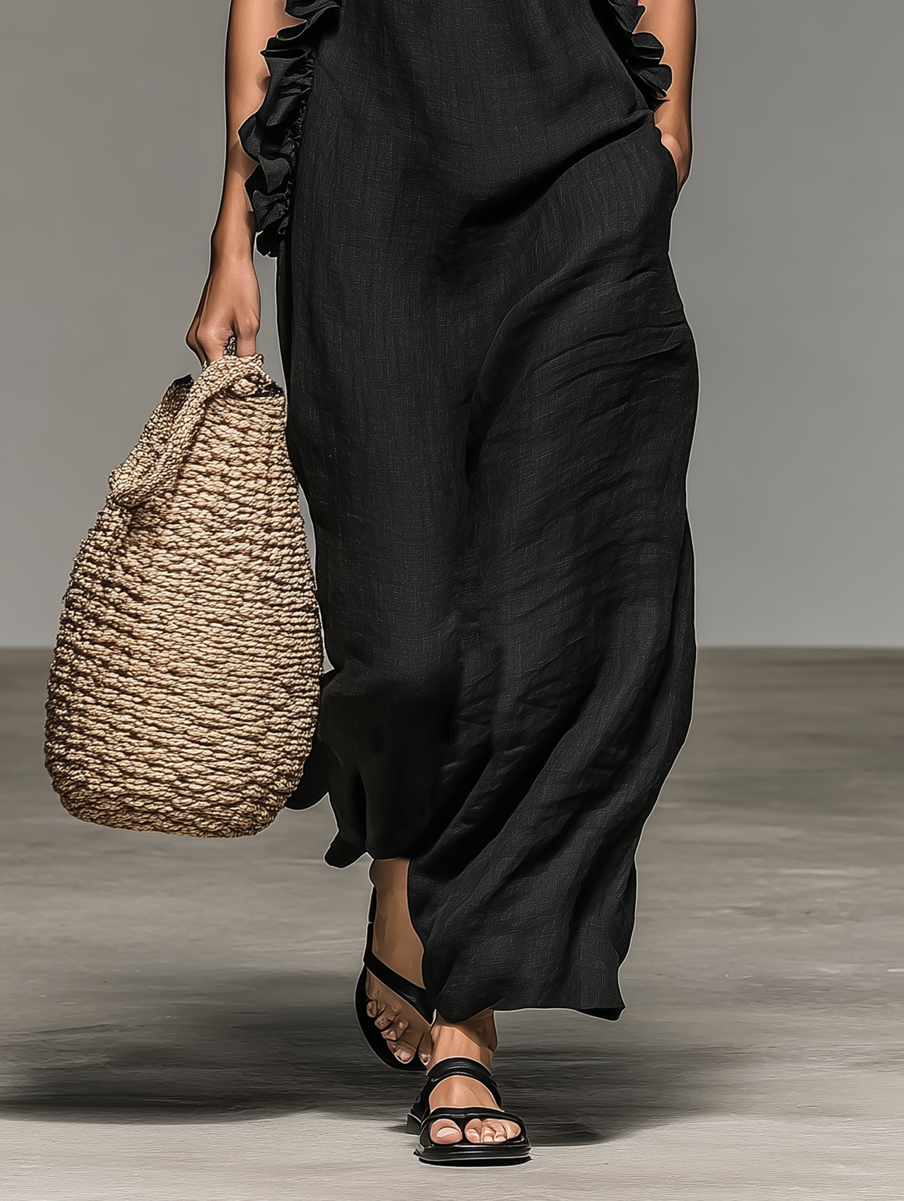 Lua - Vestido Maxi con Bolsillos
