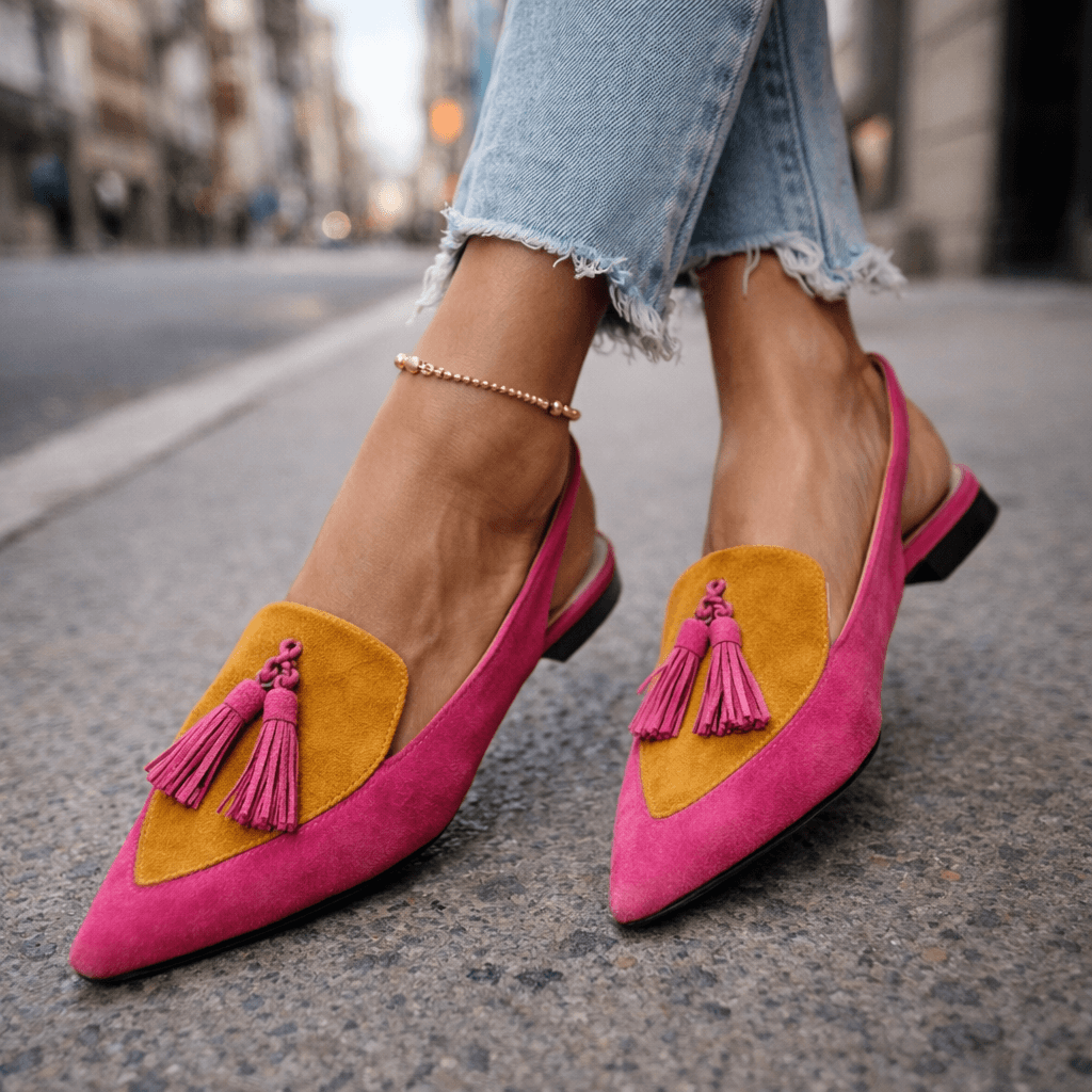 Eliza - Sandalias con Tiras y Borlas