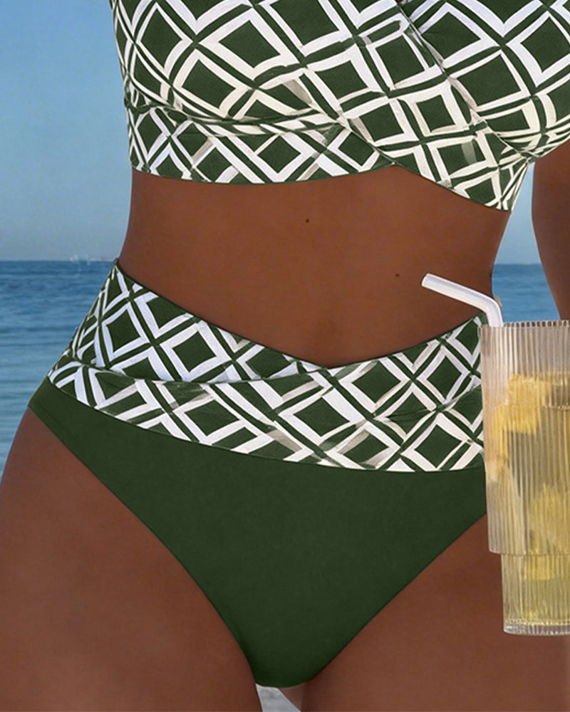 Bikini Valeria | Dos Piezas con Copa Sujetador y Estampado de Rombos