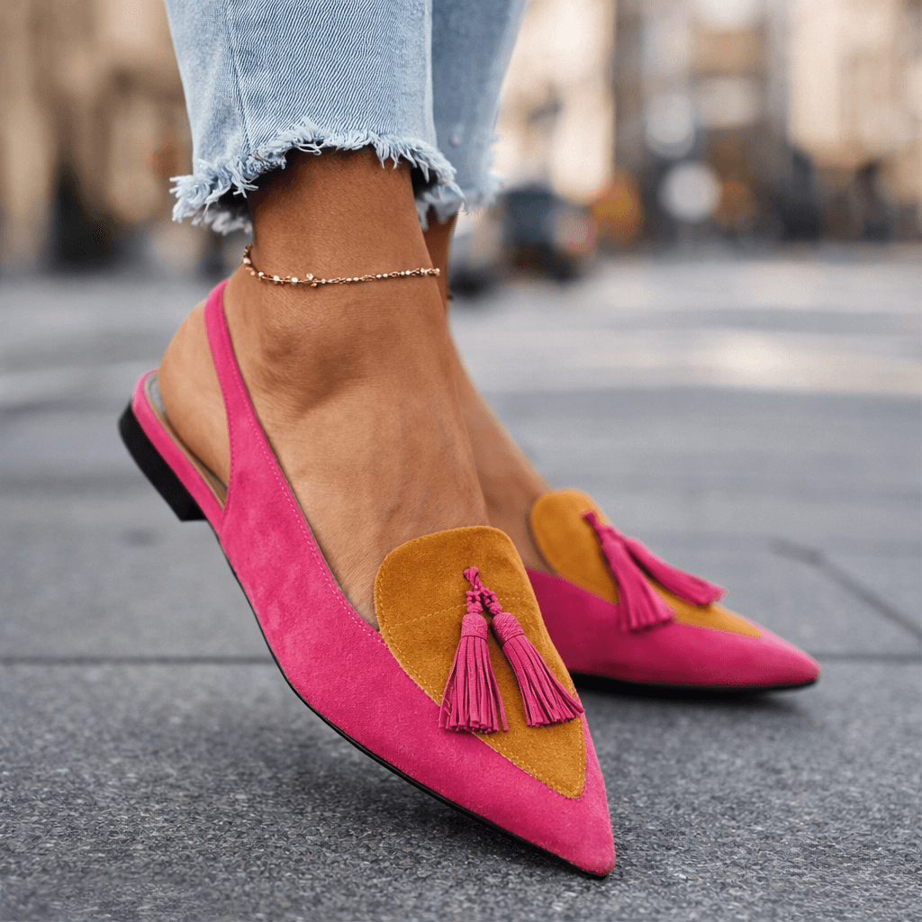 Eliza - Sandalias con Tiras y Borlas