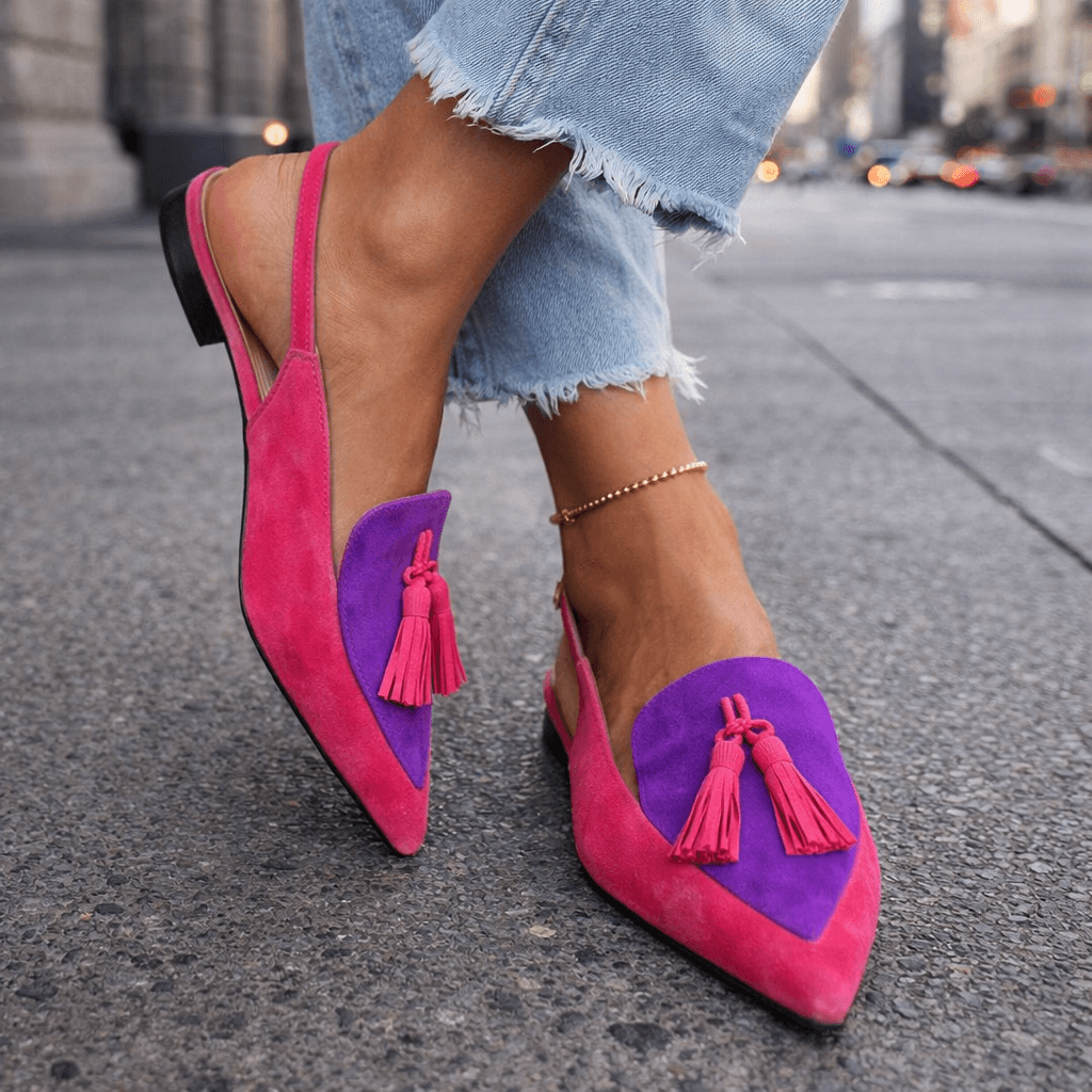 Eliza - Sandalias con Tiras y Borlas