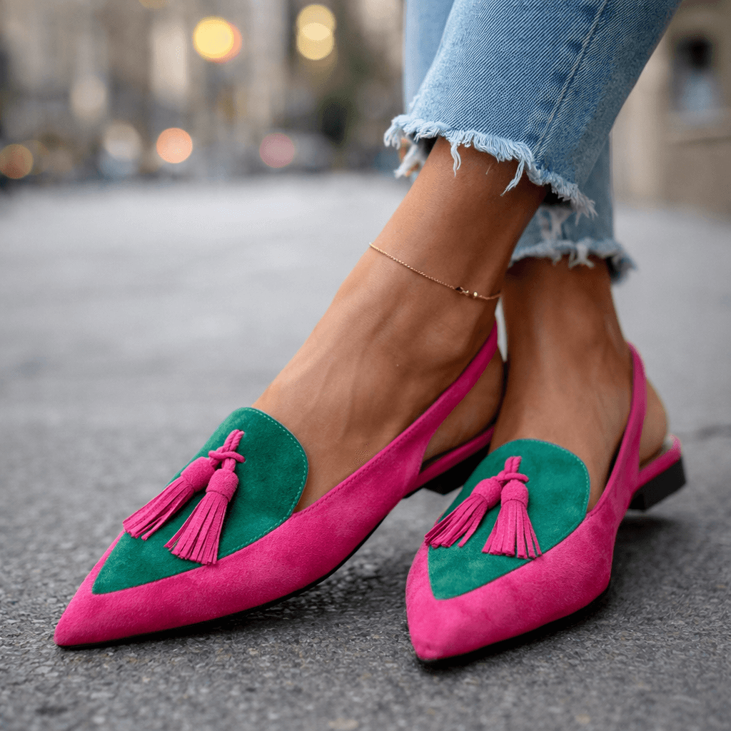 Eliza - Sandalias con Tiras y Borlas