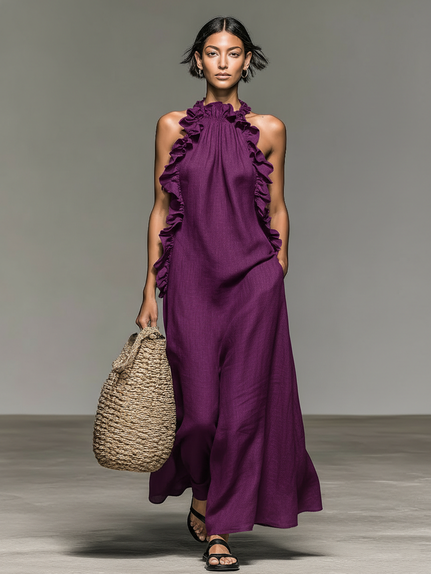 Lua - Vestido Maxi con Bolsillos