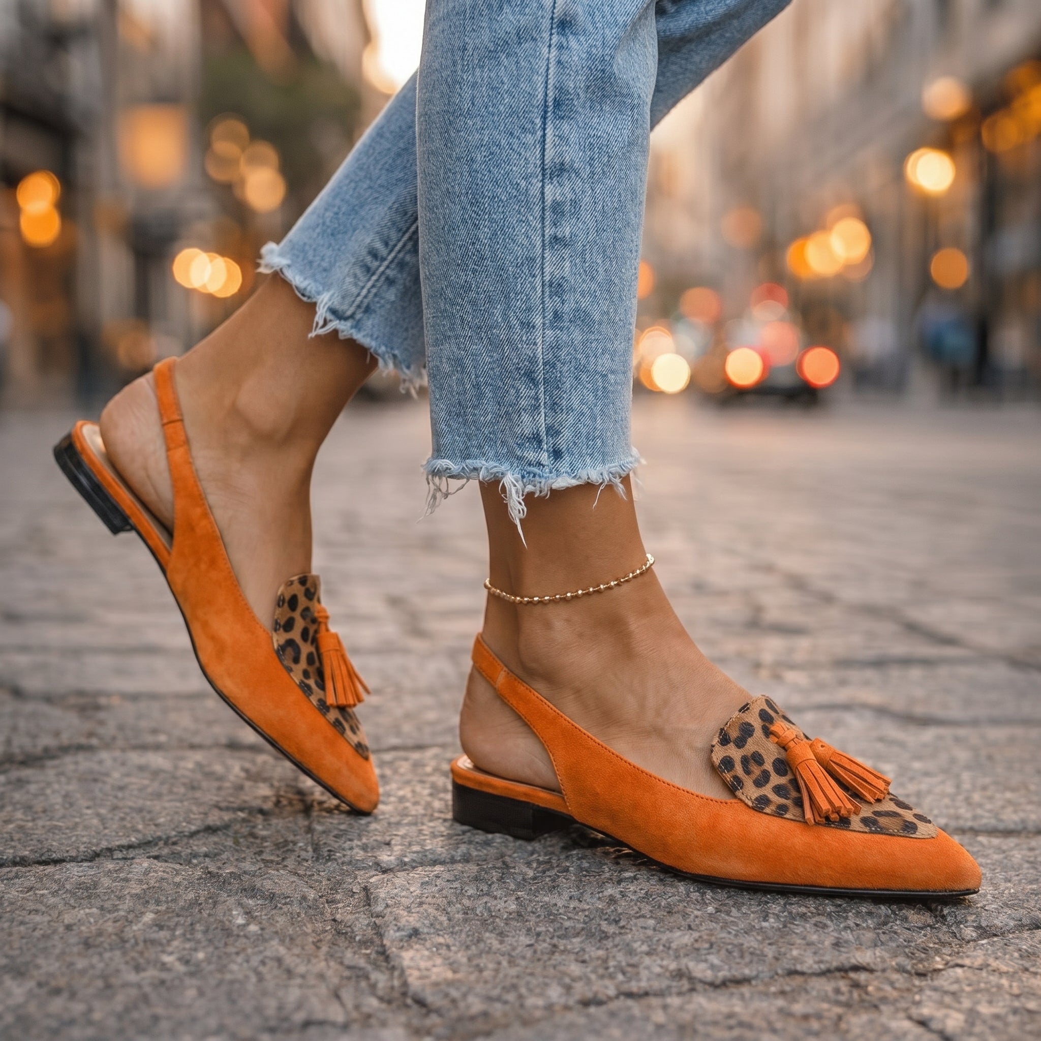 Eliza - Sandalias con Tiras y Borlas