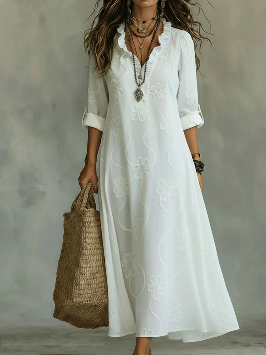 Bonifacia™  Vestido Largo de Lino